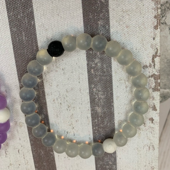 {Lokai} Classic Bracelet Trio Purple Pink Clear - Picture 2 of 8